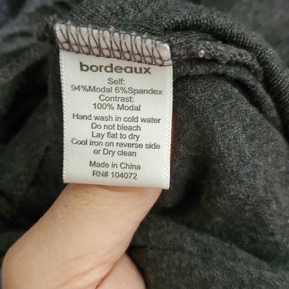 Bordeaux Woman's Small Modal Charcoal grey collared shirt - Picture 7 of 7
